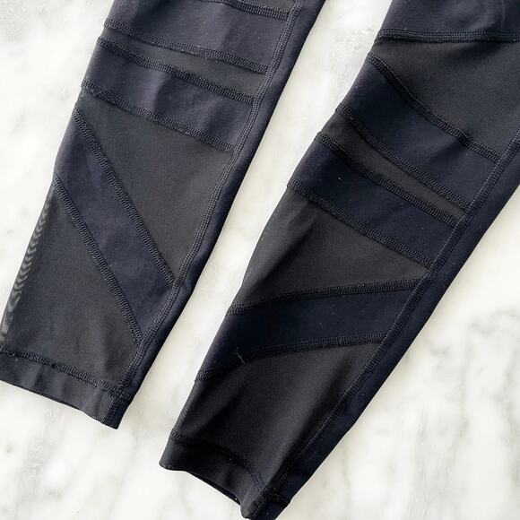 Lululemon High Times 4 Black Wrap Mesh Wanderlust 2015 Special Edition RARE Luon - Picture 4 of 8